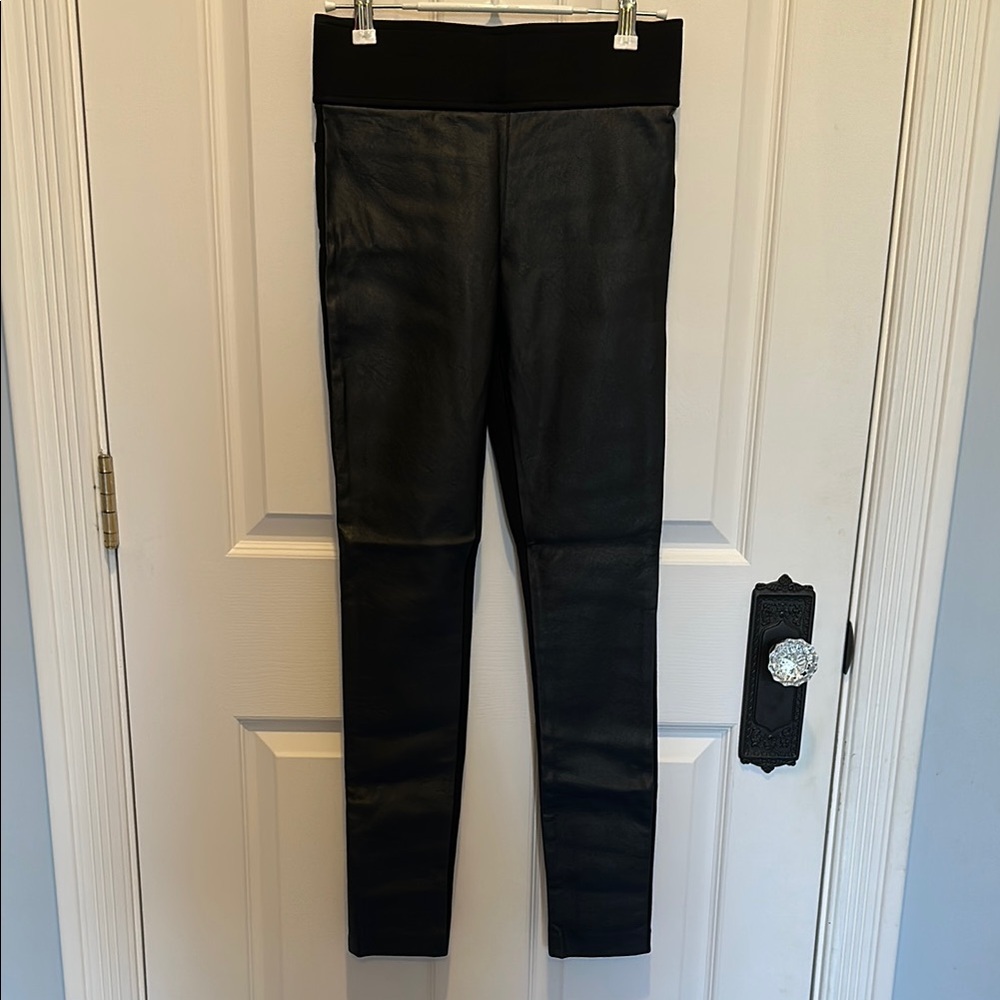 NWT Gorgeous Black Faux Leather Leggings